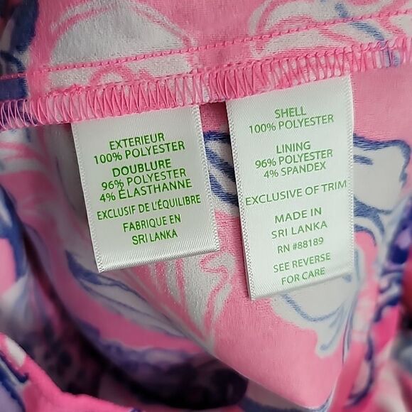 Lilly Pulitzer nwt Marla Romper SUN DRENCHED PINK TROPICS Pink Blue Floral Sz 2 - Picture 8 of 10